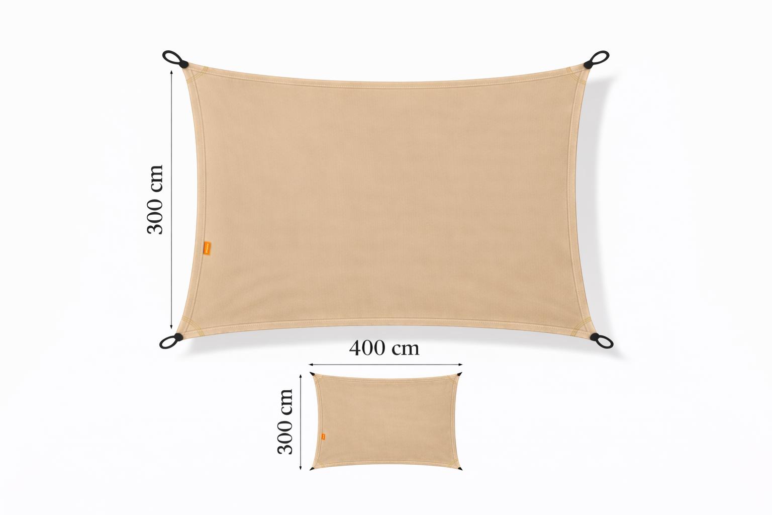 Schaduwdoek waterdicht 3×4m stretchtentdoek - Afbeelding 6